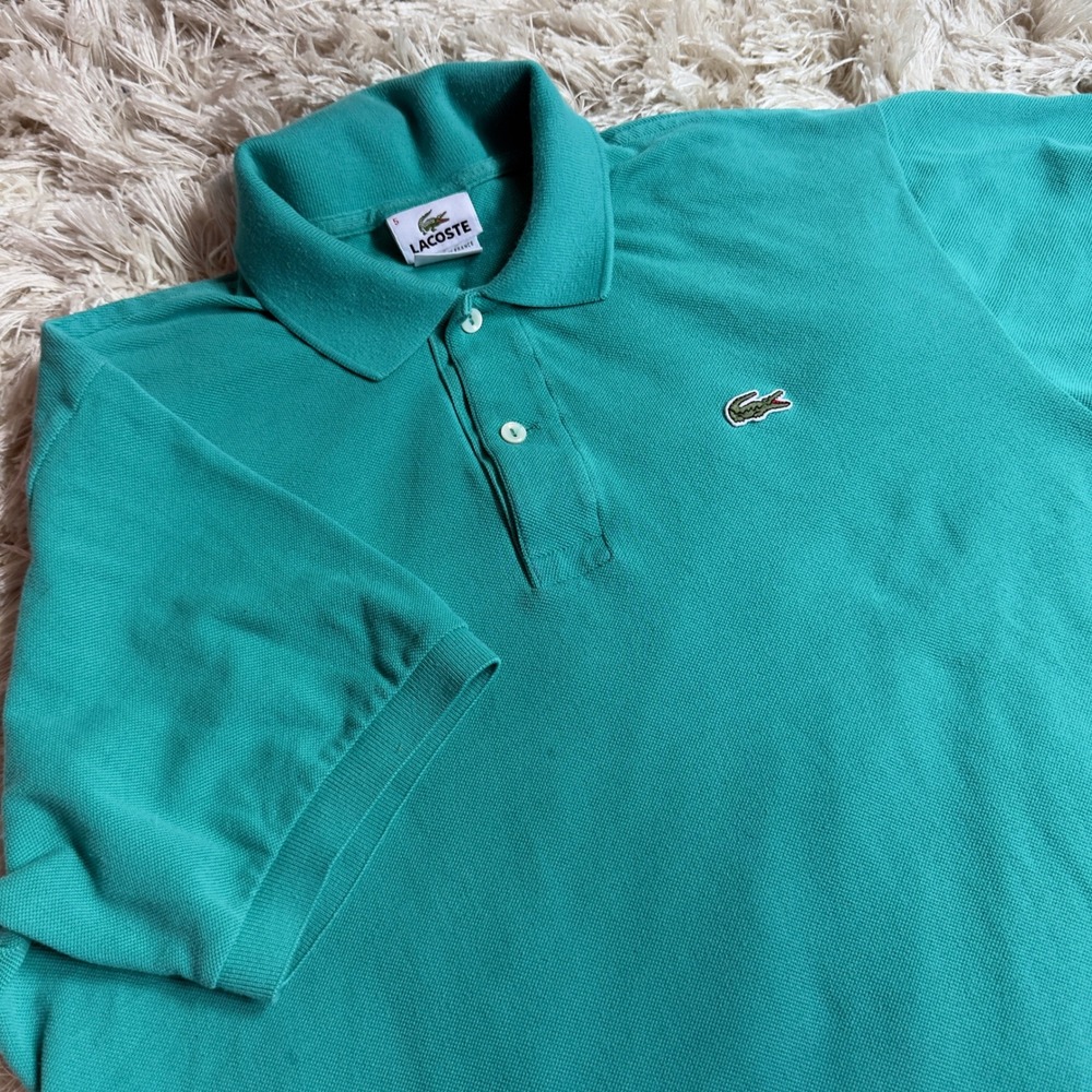 Lacoste Teal Cotton Pique Polo Shirt Tennis Golf Old Money Preppy Mens Classic L